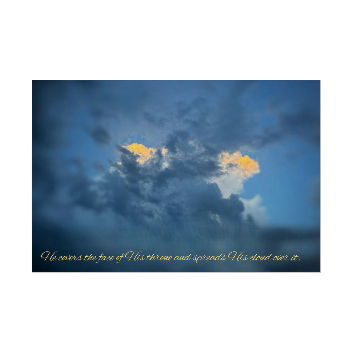 Rolled Poster — Lydia Alex Photography Sunlit Cloud with Scripture Text