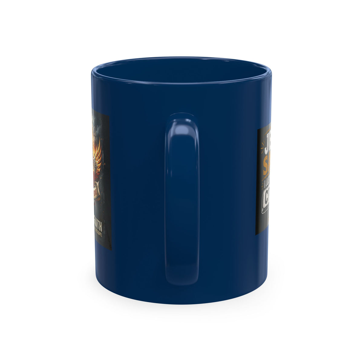Jesus Saves Logo Ceramic Mug — Branded Coffee Cup